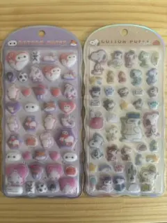 正規品　コットンパフィーシール　ベイマックス＆スヌーピー　2種セット