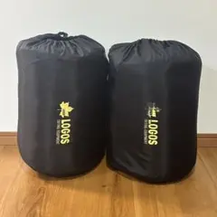 【期間限定出品】LOGOS シュラフ 寝袋ネイビー チェック 2個セット ロゴスのサムネイル