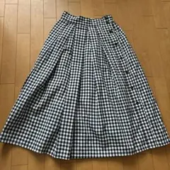 ギンガムチェック　スカート　ロング　夏