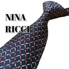 ★NINA RICCI★　ニナリッチ　ネイビー系　チェック　日本製　短め