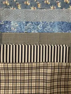 ブルー系　6種類端切れセット