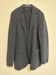 UNIQLOC ニットジャケット　08ダークグレイ　M