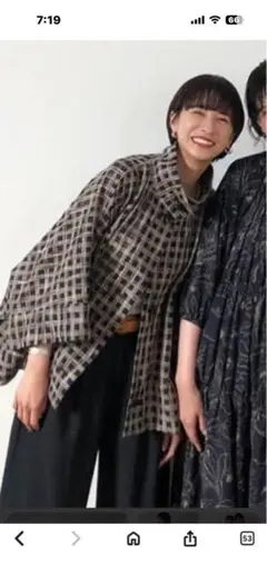 美品　CLANE CHECK OVER SHRIT JACKETのサムネイル