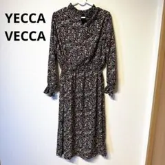 YECCA VECCA 花柄　長袖ワンピース　ロングワンピース