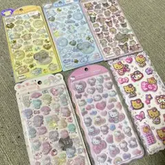 うるちゅるポップシール　サンリオベビー　コットンパフィ　キティ　プリン　シナモン