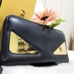 ✨極美品　付属品あり✨フェンディ　長財布　ラウンドファスナー モンスター　黒