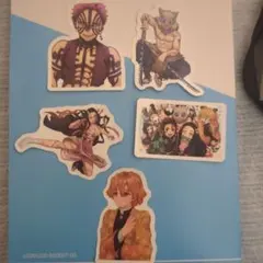 鬼滅の刃 キャラクターシール 5枚セット 猗窩座 禰豆子 善逸 伊之助