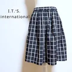 I.T.'S.international 美品 日本製 ひざ丈 スカート 裏地有のサムネイル