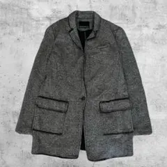 BANANA REPUBLIC ウール混 ツイードジャケット グレー Fのサムネイル