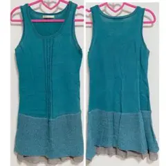 NICE CLAUP ニット ノースリーブ ワンピース チュニック【未着用】