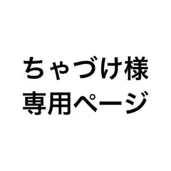 ちゃづけ様専用ページ