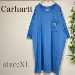 カーハート Carhartt 半袖Tシャツ XL TALL ビッグサイズ 水色