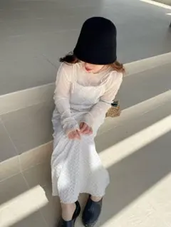 カスタネ ジャガード ワンピース