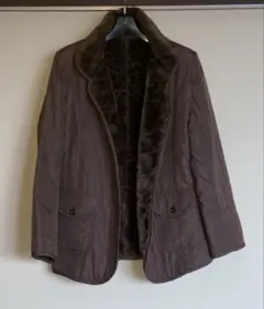 軽量 あたたか Tenerofoloa バラ柄裏ボア キルティングジャケット