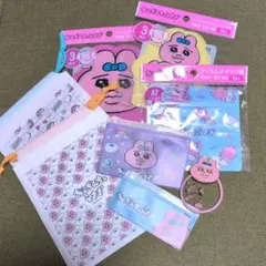 おぱんちゅうさぎセット売り 巾着・ジップバッグ・ヘアゴム・ピアス