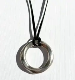 ヴィンテージシルバーループパーツ　コードネックレス　チョーカー