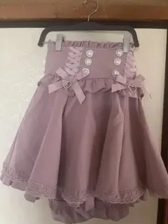 LIZLISAレースアップサスペンダー付スカパン　ピンク