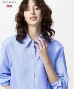 ユニクロ JW ANDERSON オックスフォードシャツ　ブルー