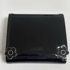 MARY QUANT 三つ折り財布 エナメル ブラックのサムネイル