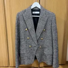 Zara レディース　チェックジャケットのサムネイル