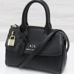 ▲極美品 アルマーニエクスチェンジ AXロゴ 2WAYショルダー ハンドバッグ