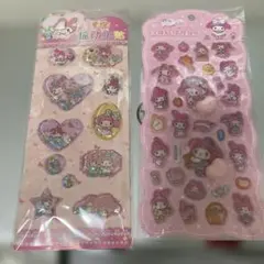 マイメロディ 3D浮動水貼シール 2シートセット