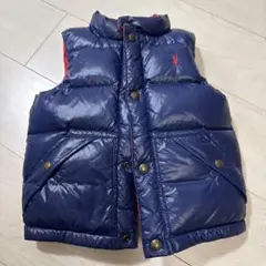 ラルフローレン　リバーシブル ダウンベスト 24M ネイビー/レッド