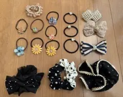 ヘアゴム、シュシュ 、バレッタ 全17点セット