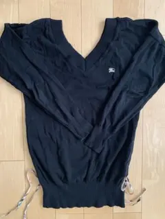 バーバリーブルーレーベル ノバチェックリボン付き 綿100% セーター