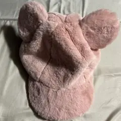 ミッキー耳付きピンクキャップ