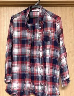 長袖シャツ　チェック柄 スタジオクリップ　フリーサイズ　日本製