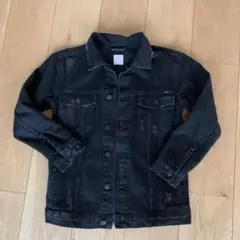 【極美品】ZARAザラキッズ　黒デニムジャケット　128㎝