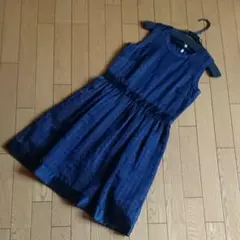 美品☆きちんと系 NNB濃紺ワンピース