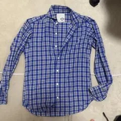 チェックシャツ ブルー
