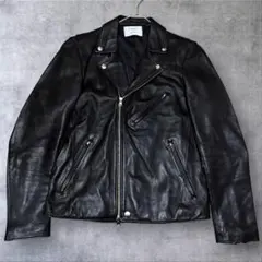 美品 STUDIOUS ラムレザー ダブルライダース 黒 サイズ2 日本製