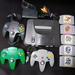 ニンテンドー64 本体 コントローラー 3台 カセットソフト5本 周辺機器セット