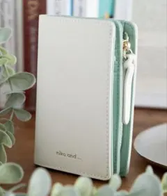 niko and... 二つ折り財布 ホワイト/ミント