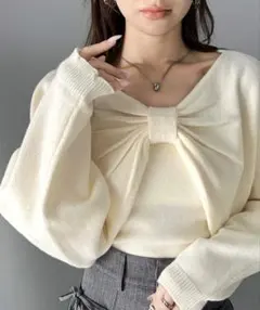 【mily bilet】キャミ&ニットマルチwayリボンボレロニットアンサンブル