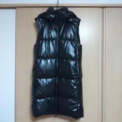 ZARA ロングベスト フード取外し可 ブラック 女ML 男M 美品