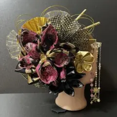 髪飾り・簪・成人式・結婚式・つまみ細工・豪華・ド派手・振袖・花魁・キラキラ