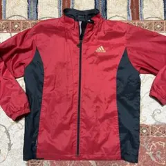 adidas ナイロンジャケット 赤黒