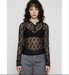 LAGUA GEM FLOR LACE HOODIE トップスのサムネイル