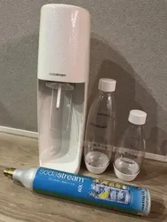 完動！sodastream ソーダストリーム　本体 ボトル2本 ガスシリンダーのサムネイル