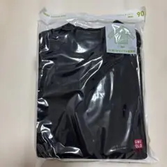 【新品未使用】ユニクロ　リブハイネックT 長袖　サイズ90 ブラック