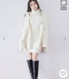 snidelハイネックニットとカーディガンセット