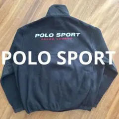 POLO SPORT フリースジャケット 黒 リフレクターロゴ