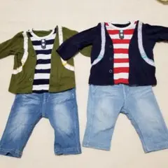 ブランシェス　長袖Tシャツ　パンツ　2組セット