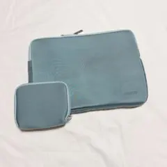 MOSISO ラップトップ スリーブバッグ 13.3インチ ライムブルー