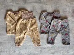 80cm ボアフリースベビーパジャマ 2点セット