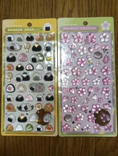【正規品】ボンボンドロップシール　和柄　おにぎり　　さくら　2種類セット